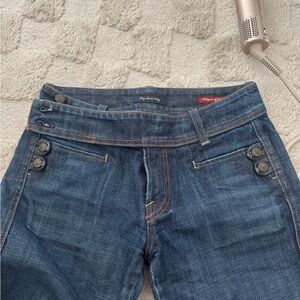 Citizens Of Humanity Dark Blue Flare Jeans with fun detail